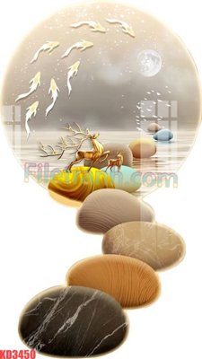 File gốc File gốc in tranh nền tường tổng hợp KD3450 (cho in UV) siêu nét