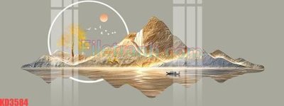 File tranh gốc in trần nhà File gốc in tranh nền tường tổng hợp KD3584 3D