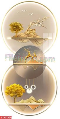 Tải file File gốc in tranh nền tường tổng hợp KD3632 (PSD) cho in tranh kính