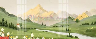 File gốc File gốc in tranh nền tường tổng hợp KD3837 (cho in ấn) độc quyền