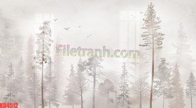 Ảnh gốc File gốc in tranh nền tường tổng hợp KD4512 (nét căng) in mica