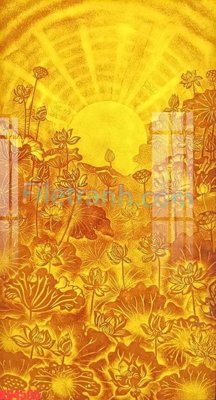 Tải file File gốc in tranh nền tường tổng hợp KD4595 (gốc) chủ đề hoa sen