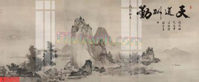 File gốc File gốc in tranh nền tường tổng hợp KD5052 (in lụa) tranh thuận buồm