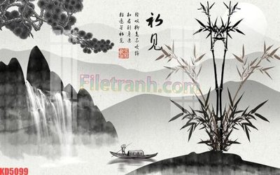 File in mica File gốc in tranh nền tường tổng hợp KD5099 (bản gốc) siêu trong