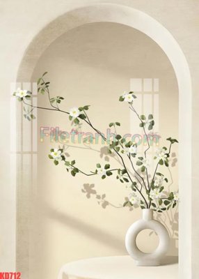 File in mica File gốc in tranh nền tường tổng hợp KD712 (bản gốc) làm vách ngăn