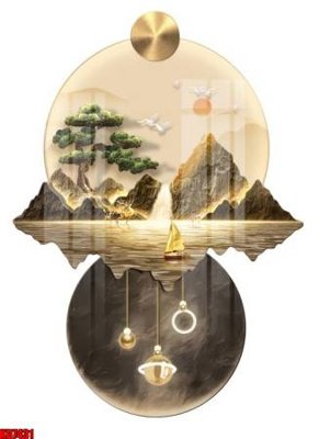 Download file gốc File tranh in décor tranh treo tường tổng hợp KD7431 (in lụa) hoa lá