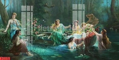 File tranh PSD File gốc in tranh nền tường tổng hợp KD869 chất lượng cao