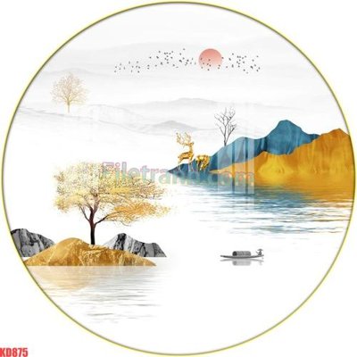 File gốc File gốc in tranh nền tường tổng hợp KD875 (cho in UV) siêu nét