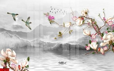 File gốc File tranh in décor tranh treo tường tổng hợp KD9152 (in lụa) tranh mã đáo