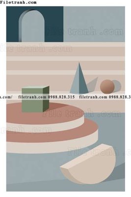 Tải file Kien truc hinh hoc Morandi 520 (PSD) cho in tranh 3D