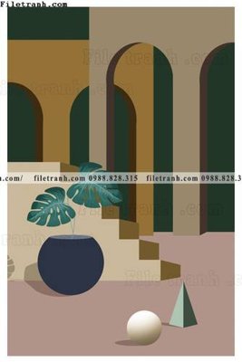 File gốc Kien truc hinh hoc Morandi 530 (in ấn) màu sắc trung thực