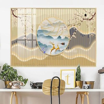 Tải file File in tranh tường giả lam sóng led LS111 (gốc) in ấn chất lượng