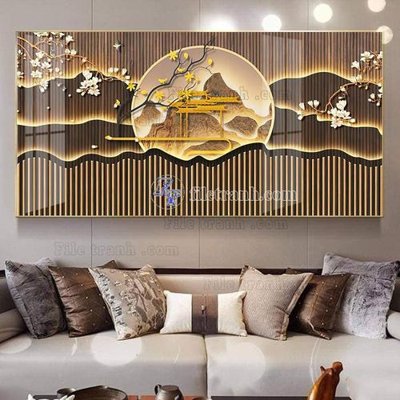 Download file File in tranh tường giả lam sóng led LS113 (chuẩn in) File in tranh tường giả lam sóng led LS113