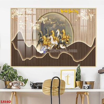 Tải về hình ảnh gốc File in tranh tường giả lam sóng led LS140 sắc nét