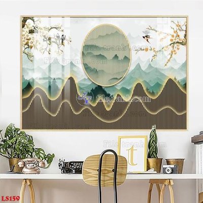 File gốc File in tranh tường giả lam sóng led LS159 (dành cho quảng cáo)