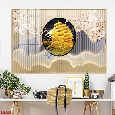 File gốc File in tranh tường giả lam sóng led LS162 (chuẩn CMYK) cho nhà in