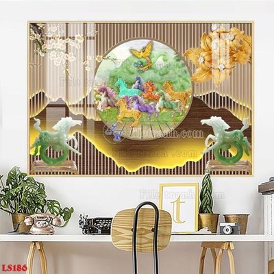 File ảnh File in tranh tường giả lam sóng led LS186 (gốc) in Hiflex