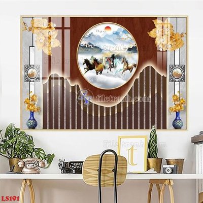 File ảnh gốc File in tranh tường giả lam sóng led LS191 không vỡ nét