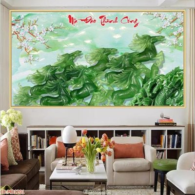 Download file gốc File mã đáo thành công MD1201 (in lụa) tranh 3D