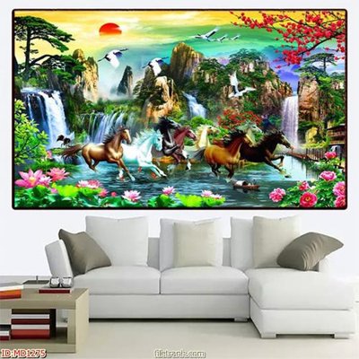 File tranh File mã đáo thành công MD1275 (bản gốc) treo quán cafe