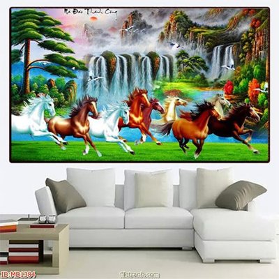 File gốc File mã đáo thành công MD1384 (in lụa) tranh mã đáo