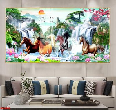 File tranh File mã đáo thành công MD3091 (bản gốc) in lụa 5D