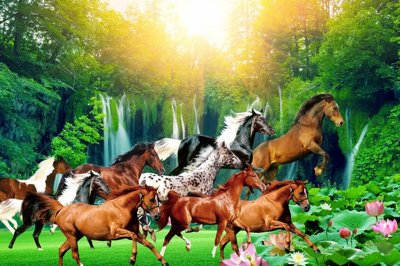 File tranh trang trí File mã đáo thành công MD6017 (file gốc)