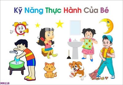 File tranh File tranh mầm non lớp học trường học MN118 (gốc) in vải canvas