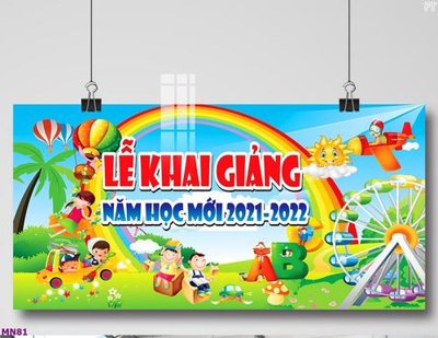File gốc File tranh mầm non lớp học trường học MN81 (in ấn) màu sắc trung thực