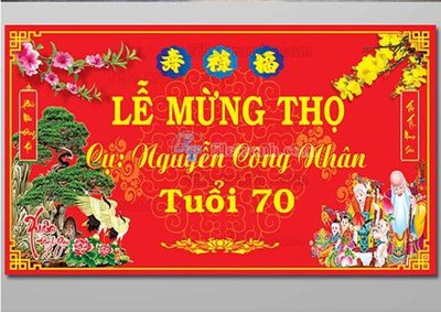 File PSD file in banner phông mừng thọ MT305 (gốc) cho designer