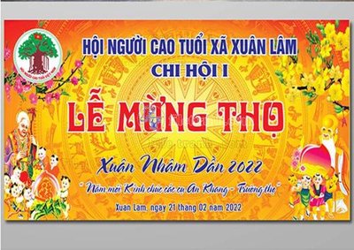 Tải file file in banner phông mừng thọ MT307 (gốc) chủ đề hoa sen