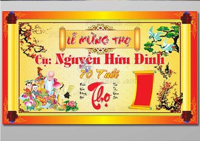 Cung cấp file tranh gốc file in banner phông mừng thọ MT314 độc quyền