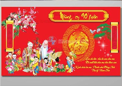 File in ấn cao cấp file in banner phông mừng thọ MT336 (file gốc)