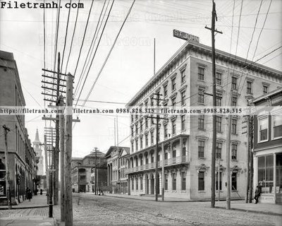 File tranh gốc in trần nhà Meeting and Queen_ 1905 3D