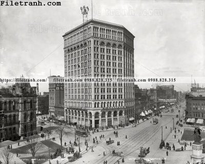 File tranh Moonlight Tower_ 1890 (gốc) in vải canvas