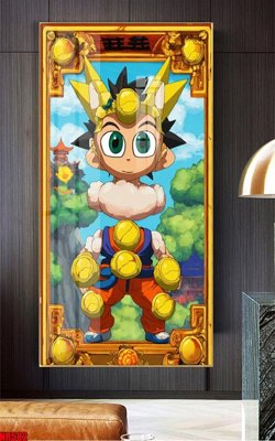 Download file gốc File tranh hoạt hình Anime 7 viên ngọc rồng Dragon Ball NR582 (in lụa) hoa lá