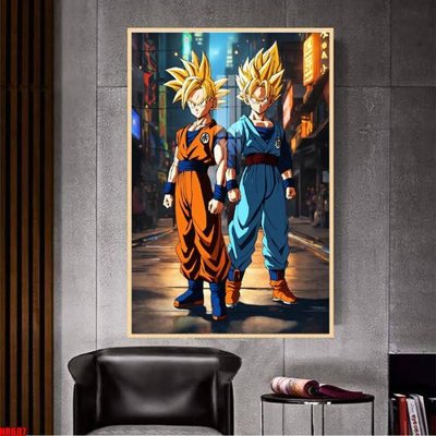 File tranh File tranh hoạt hình Anime 7 viên ngọc rồng Dragon Ball NR607 (bản gốc) in lụa 3D