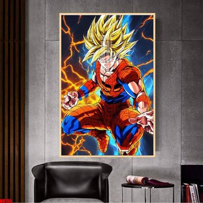 File gốc File tranh hoạt hình Anime 7 viên ngọc rồng Dragon Ball NR755 (in lụa) tranh phong thủy