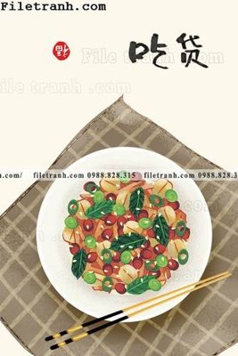 File tranh Nha hang am thuc Trung Quoc Zhang Xin 118 (ảnh gốc) sắc nét hoàn hảo