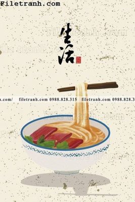 File gốc Nha hang am thuc Trung Quoc Zhang Xin 153 (in lụa) trang trí tường