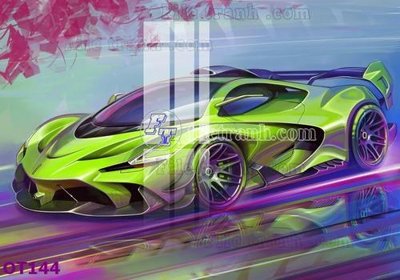 File gốc File tranh ô tô 3d OT144 (chuẩn CMYK) cho nhà in