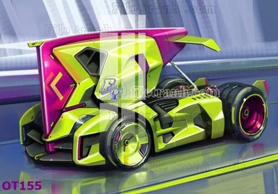 File gốc File tranh ô tô 3d OT155 (in mica) làm bảng hiệu