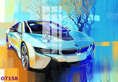 File tranh gốc File tranh ô tô 3d OT158 (bản đẹp) độc quyền