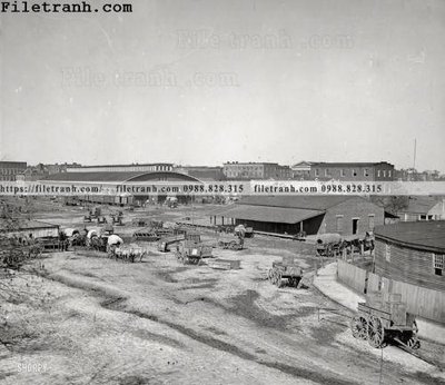 Chi tiết file tranh tráng gương Occupied Atlanta_ 1864 (ảnh gốc)