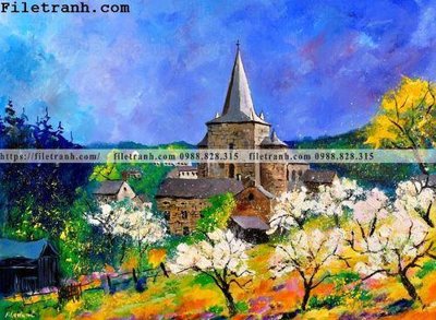 Ảnh gốc file in lụa Oil-Painting021 chi tiết