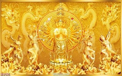 Download file gốc File phật giáo thần tài P591 (in lụa) tranh 3D