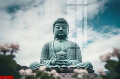 File in mica File tranh phật giáo 5D P5D1009 (bản gốc) làm vách ngăn