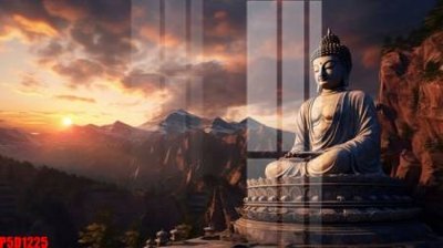 File gốc in mica File tranh phật giáo 5D P5D1225 chất lượng