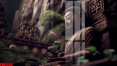 File gốc File tranh phật giáo 5D P5D1234 (AI/EPS) cho in ấn