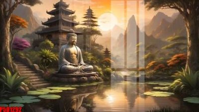 File gốc in tráng gương File tranh phật giáo 5D P5D1292 chi tiết